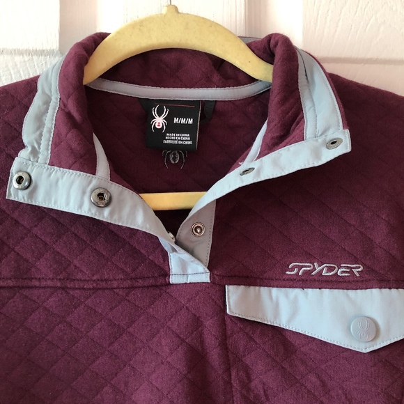 SPYDER Women's Diamond Quilted Ski Pullover sz M - Picture 4 of 4